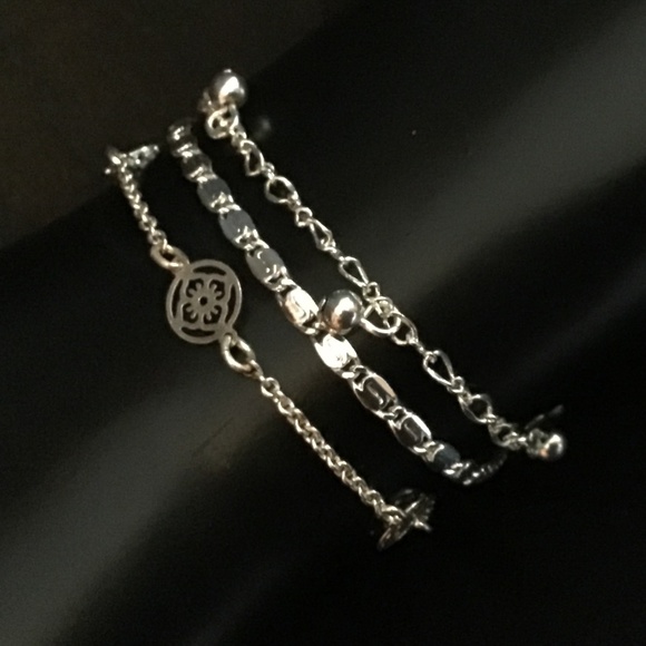 NWT AVON Three(3) Silvertone chain bracelet set,  various designs (2004) - Picture 2 of 14